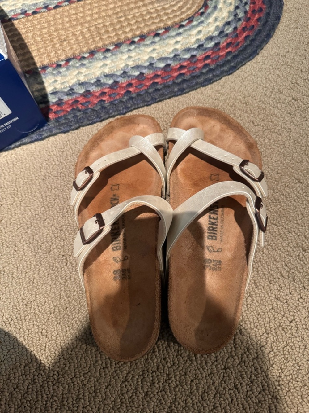 Birkenstock White Double-Cross Strap Women’s Sandals